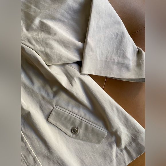 Theory Cropped Jacket Coat Women’s Size Small Beige Cream Drawstring - Picture 3 of 9